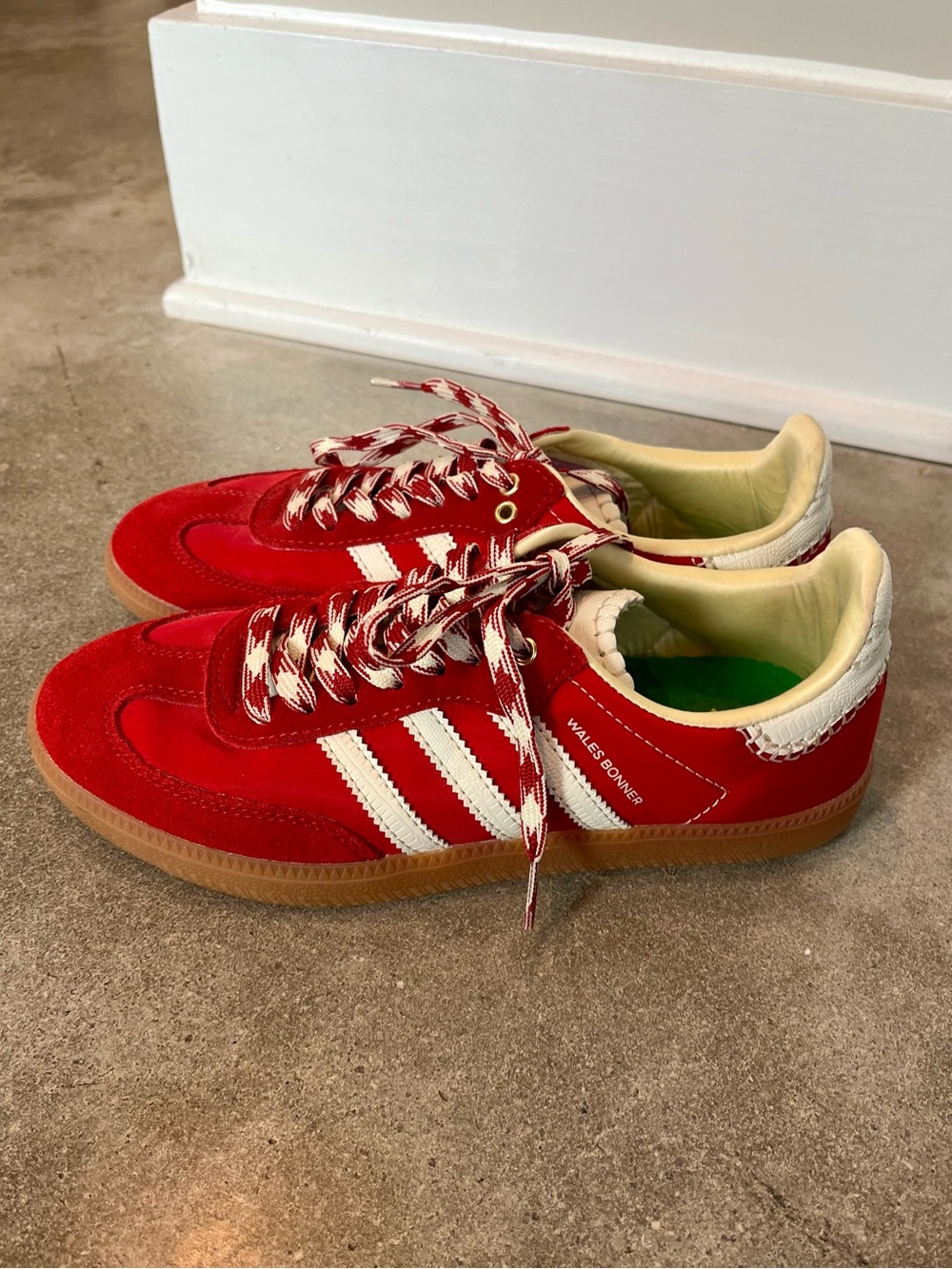 RARE 2022 Wales Bonner x Adidas Red/White Samba Sneakers Mens Size 5.5 NWOB